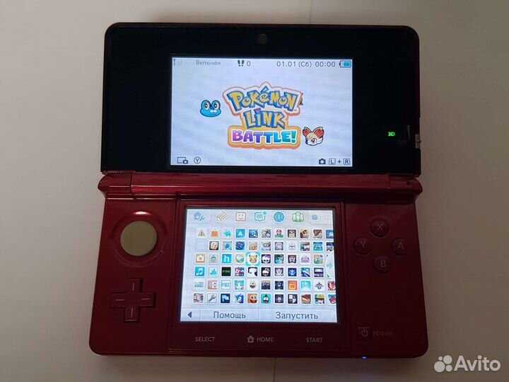 Nintendo 3ds flare red прошитая