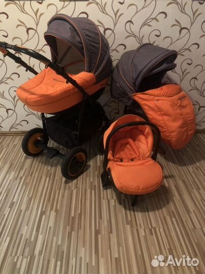 Коляска adamex champion 3 в 1 в отличном состоянии