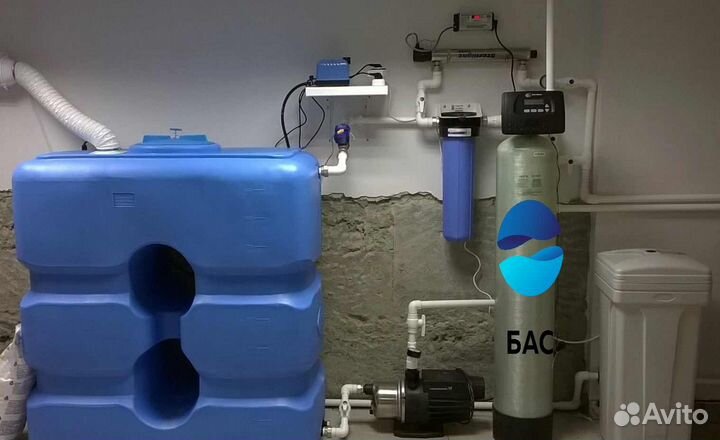 Фильтрация воды со скважины, умягчение