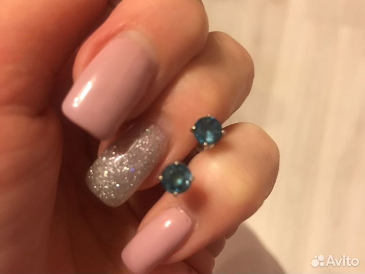 Серьги гвоздики серебро 925 проба