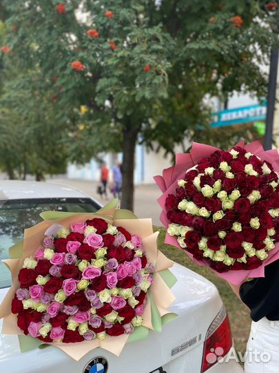 Розы букет 25 / 51 / 101 с доставкой