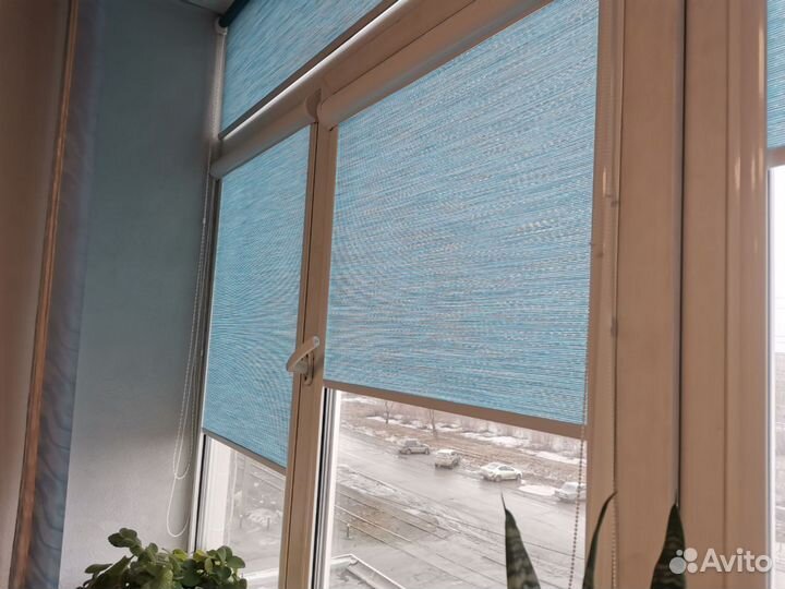 Рулонная штора - Ямайка голубой Уни20