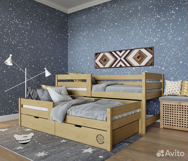 Детская кровать двухъярусная