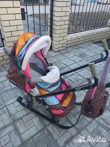 Детские санки-коляска