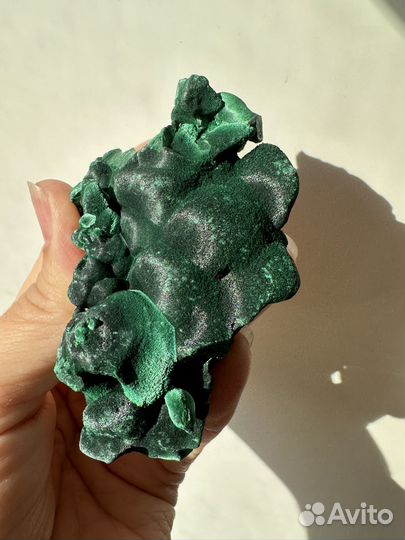 Минерал малахит шелковый