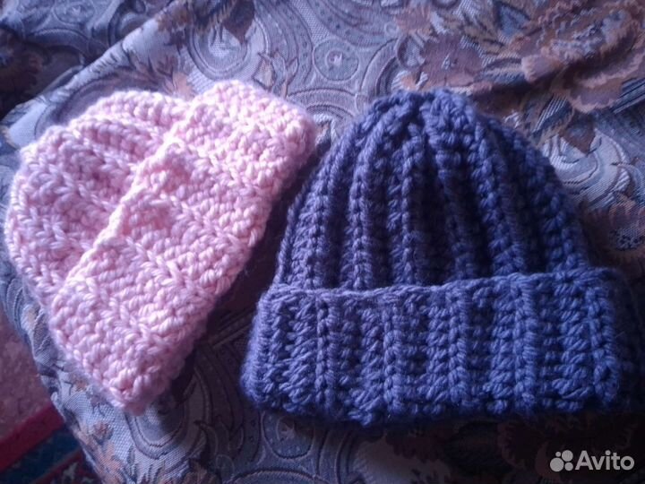 Шапка женская вязаная ручная работа