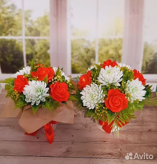 Букет цветов из мыла