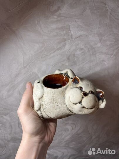 Аромалампа керамическая «Чеширский кот»