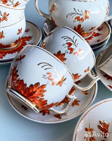 Чайные пары и сахарница Барбарис, Вербилки