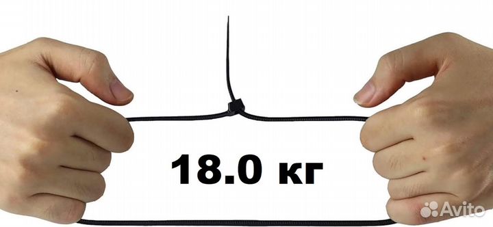 Стяжки кабельные 4.0мм x 300мм (100шт.) белые