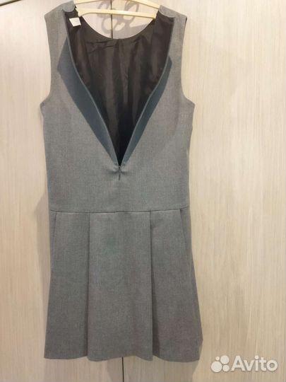 Школьный сарафан серый