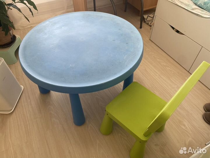 Детский столик и стульчик IKEA маммут
