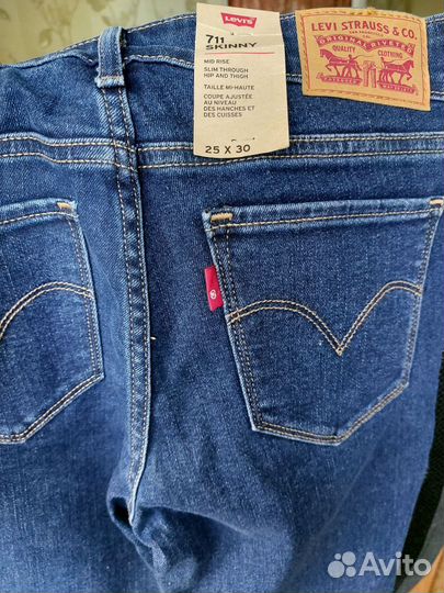 Женские джинсы levis 711 skinny 25x30