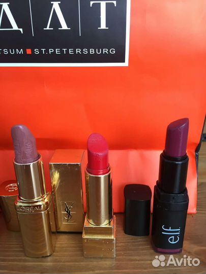Помады givenchy, YSL, e.l.f., Loreal