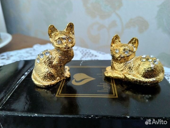 Котик котенок кристаллы Сваровски Swarovski