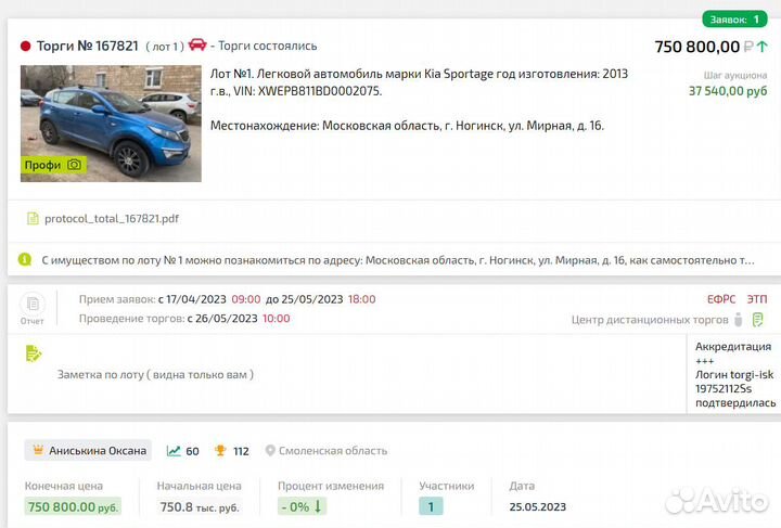 Агент на торгах по банкротству