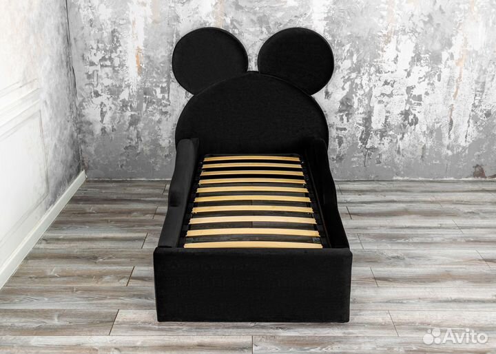 Кровать детская 80х160 Микки черный