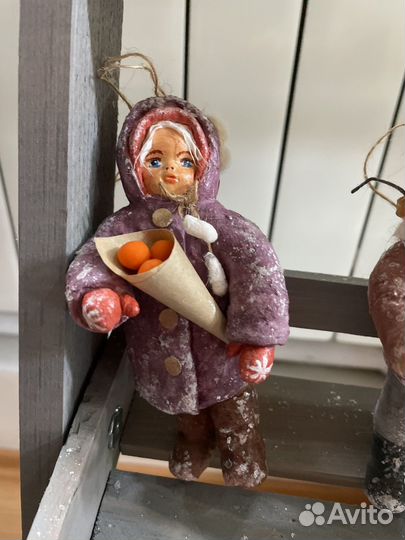 Ватные елочные игрушки СССР