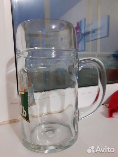 Пивная кружка 1 литр Austria Белый межведь