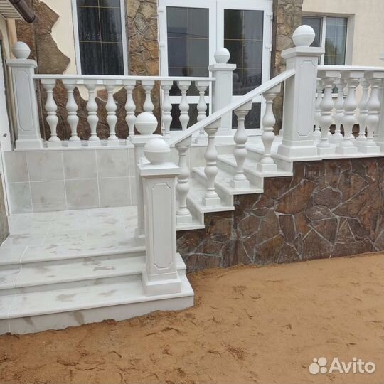 Мрамобетонные балясины без покраски