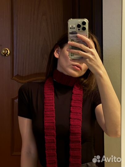 Скинни шарф ручная работа