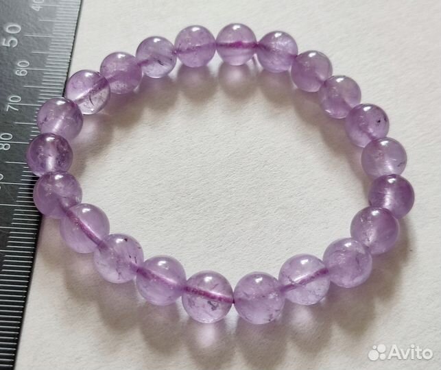 Аметист браслет на резинке