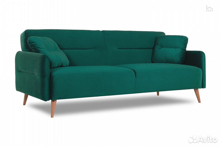 Прямой диван-кровать трехместный с подушкамии Hygg