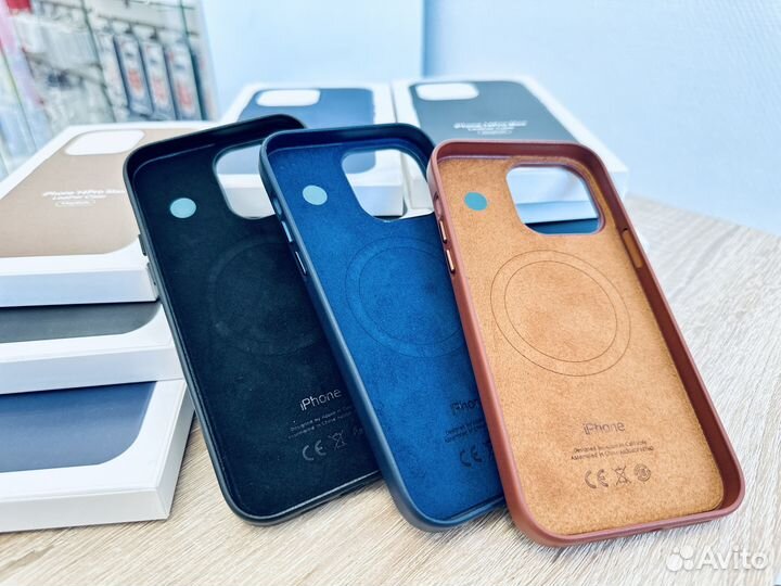 Кожаный чехол на 14 / 14Pro / 14PM