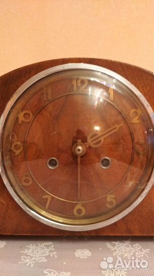 Каминные антикварные часы с ключом, Германия