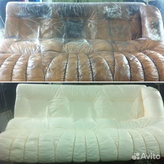 Покраска кожаной мебели (диванов,кресел,кроватей)