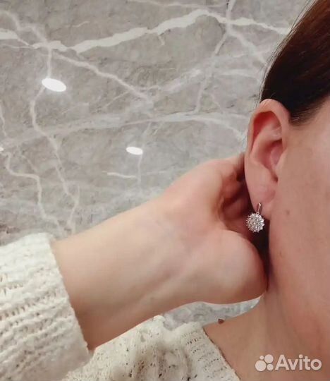 Позолоченные серьги