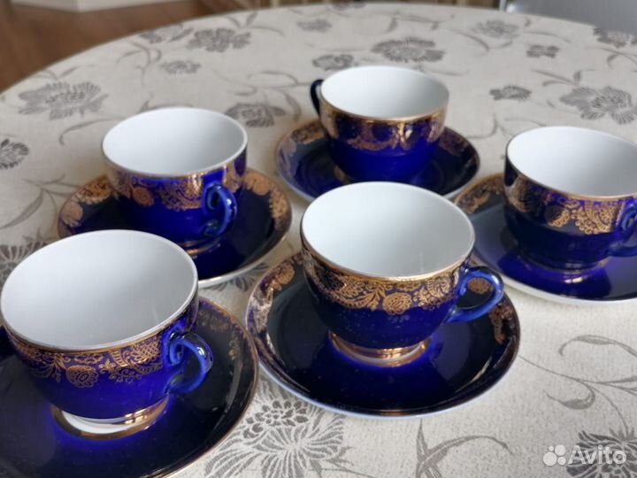 Чайный сервиз лфз кобальтовый