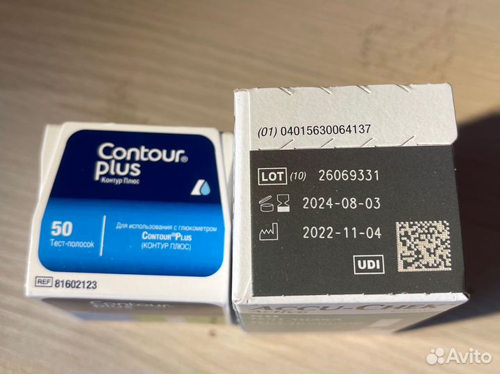 Тест полоски акку чек, contour plus