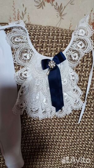 Блузка белая для девочек 122