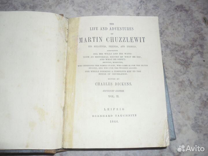 Раритет. Чарльз Диккенс в оригинале 1844 г