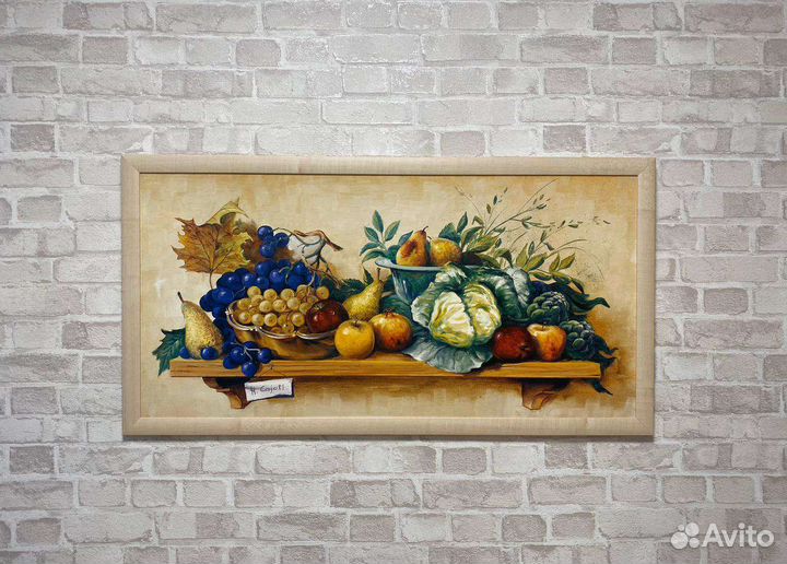 Картина, для кухни, размером 105 х 55 см, смотритс