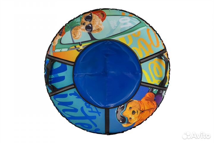 Тюбинг ватрушка Мишка 100см светоотражающая стропа