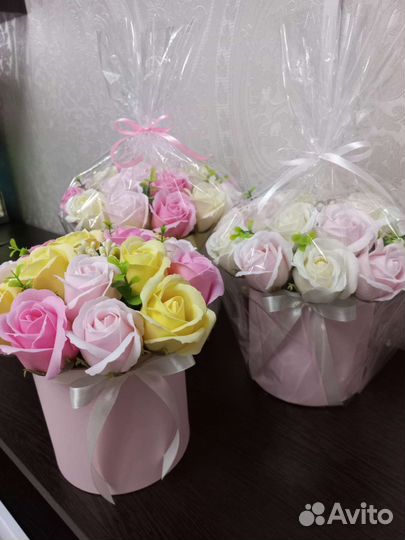 Букет из мыльных роз