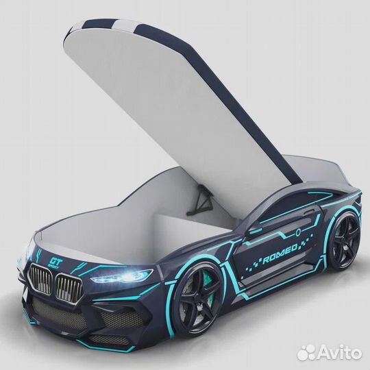 Детская Кровать машинка Romeo-M неон