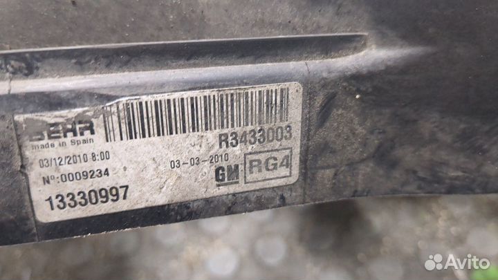 Вентилятор радиатора Opel Meriva 2010, 2011