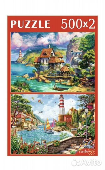 Набор пазлов 2 в 1 новый