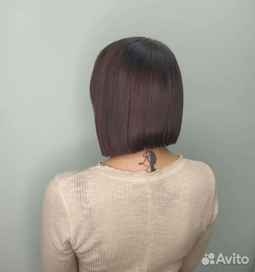 Стрижка технике Деметриус, сложное окрашивание