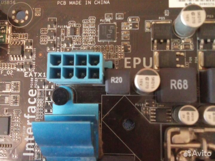 Материнская плата с процессором на 1156 сокете