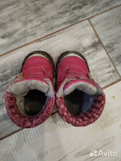 Ботинки детские на девочку демисезонные, размер 19