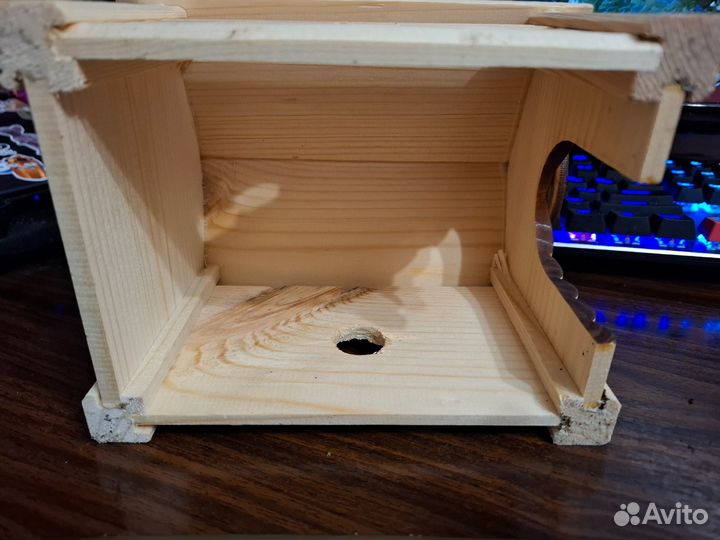 Деревянный декоративный домик для грызунов