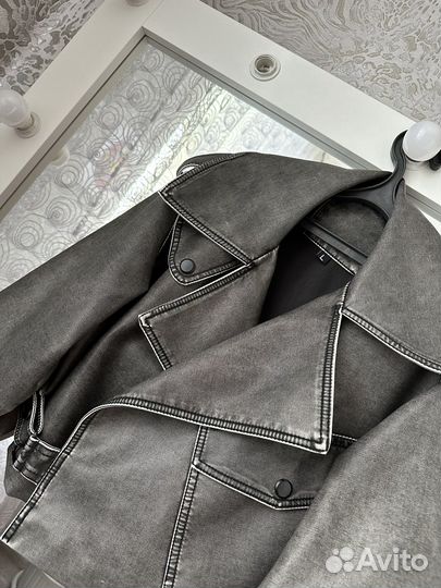 Куртка кожаная женская 48