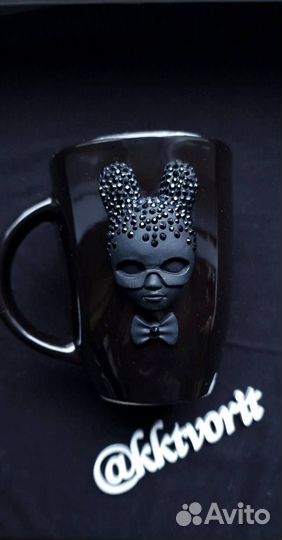 Кружка в подарок из полимерной глины