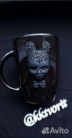 Кружка в подарок из полимерной глины