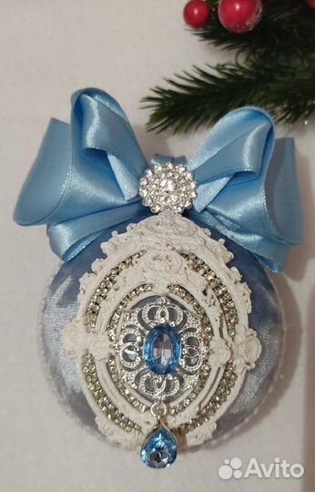 Новогодние шары на елку в бархате