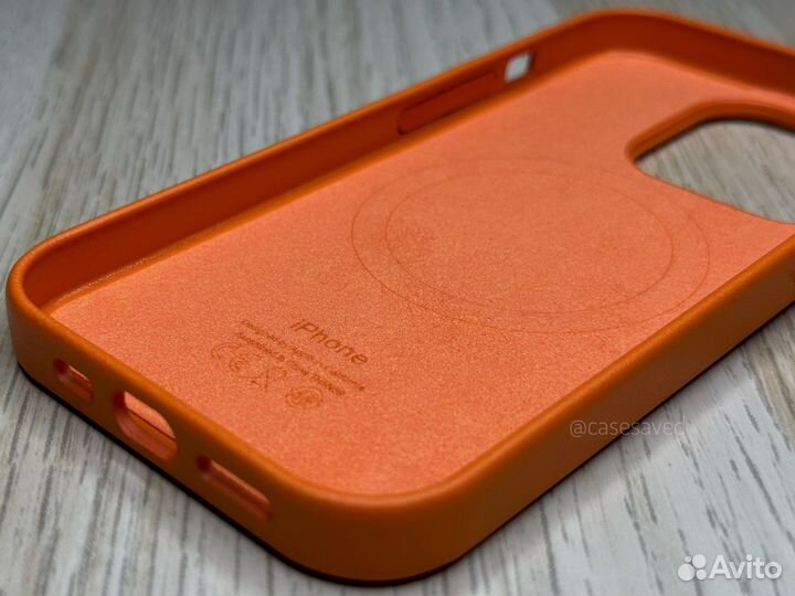 iPhone 14 Pro Max. Кожаный чехол 